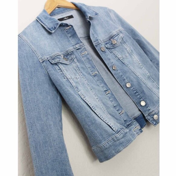 Mavi Women's XS Samantha Denim Jacket Stretchy Slim Fit Crop Organic Cotton $118 - Picture 9 of 15